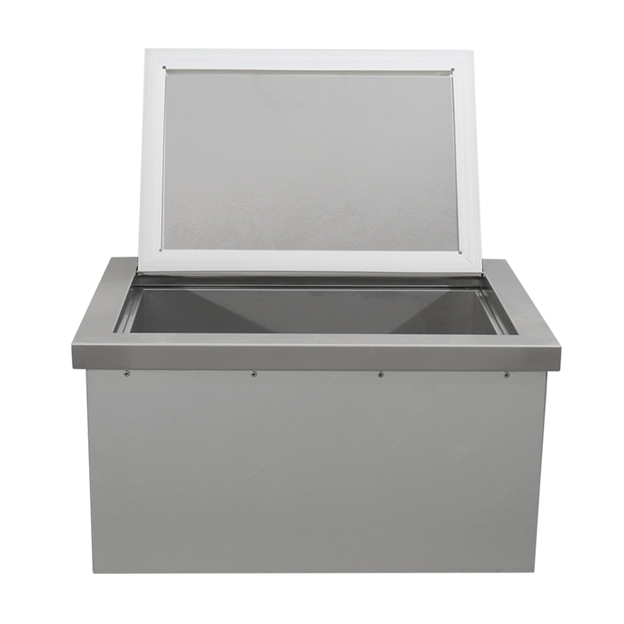 RCS Valiant Series 24-Inch Stainless Steel Drop-In Cooler Ice Container w/ Hinged Lid - VIC2