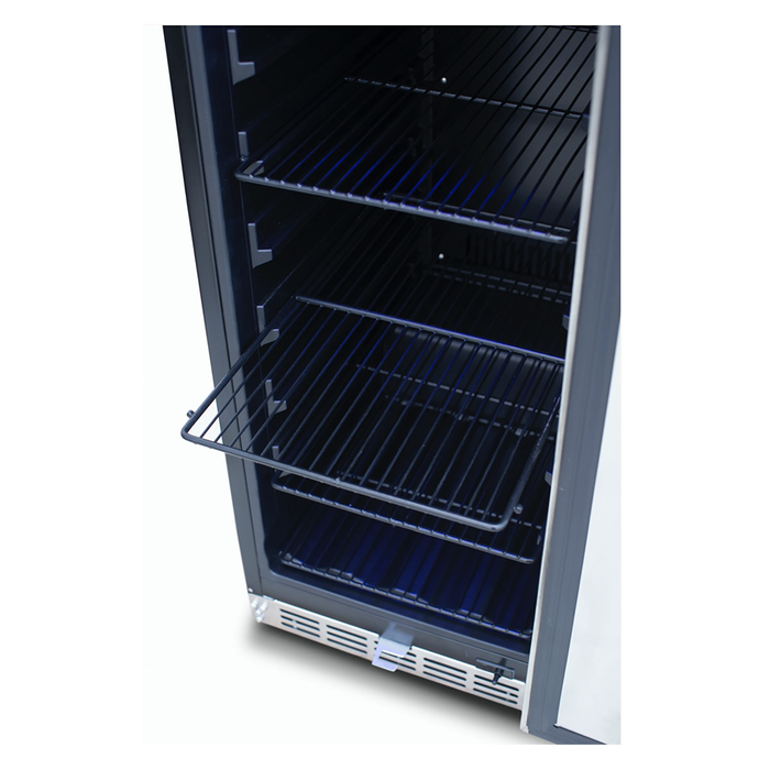 RCS 15-Inch 3.2 Cu. Ft. Outdoor Rated Stainless Steel Refrigerator with Glass Window - REFR5