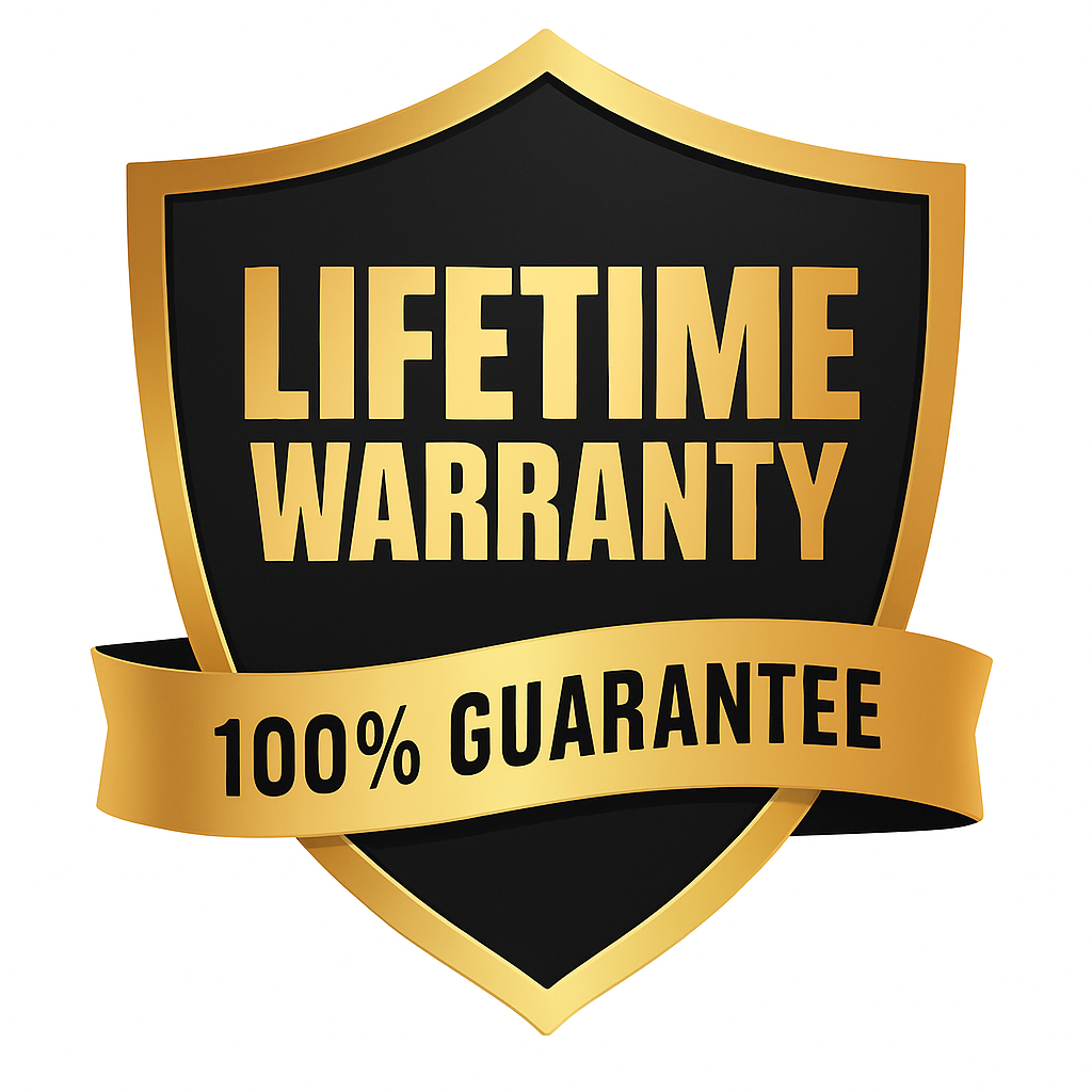 Lifetime warranty badge